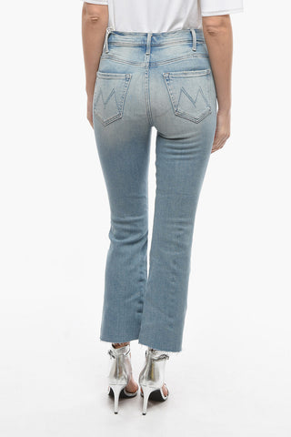 High-waisted Bootcut HUSTLER Denims with Frayed Edges 20cm