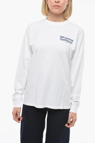Long Sleeve Oversized T-Shirt with Contrasting Print