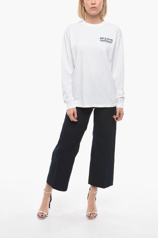 Long Sleeve Oversized T-Shirt with Contrasting Print