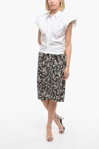 Cotton MARIKA Shirt with Double Breast Pocket and Shoulders Pad