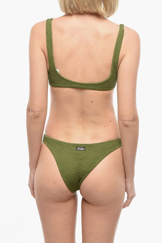 Bikini Pieghettato a Tinta Unita