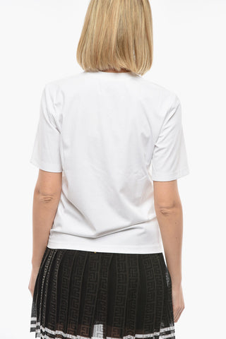 Crew Neck Straight Fit T-Shirt with Embroidered Logo