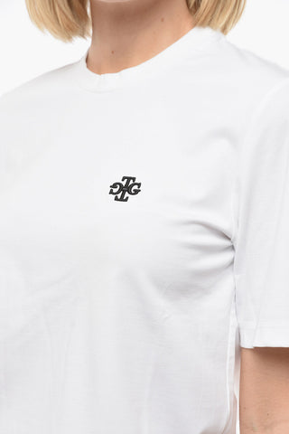 Crew Neck Straight Fit T-Shirt with Embroidered Logo