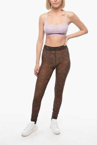 Floral Patterned Sheer Leggings