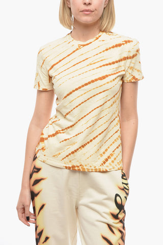 WHITE LABEL Tie-dye Effect T-shirt with Back Embossed Logo
