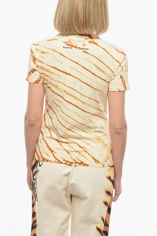 WHITE LABEL Tie-dye Effect T-shirt with Back Embossed Logo