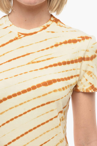 WHITE LABEL Tie-dye Effect T-shirt with Back Embossed Logo
