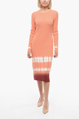 Maxidress in Maglia con Fondo Tie Dye