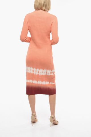 Maxidress in Maglia con Fondo Tie Dye