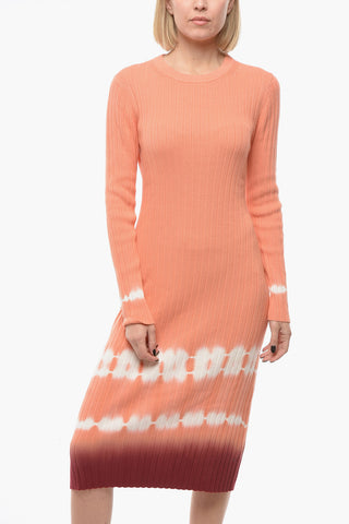 Maxidress in Maglia con Fondo Tie Dye