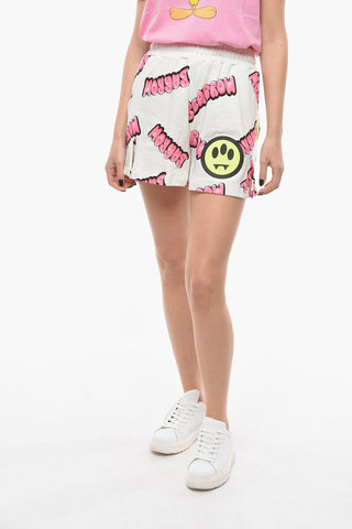 Sweatshorts with All-Over Logo Print