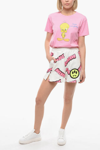 Sweatshorts with All-Over Logo Print