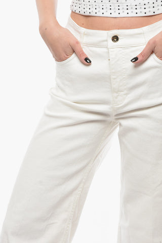 High Waist Light Wash Wide Jeans 26cm