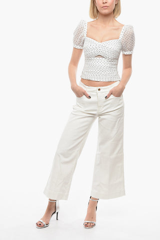 High Waist Light Wash Wide Jeans 26cm