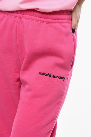 BIRGER CHRISTENSEN Fleeced Cotton MIMI Joggers with Embroidered Logo