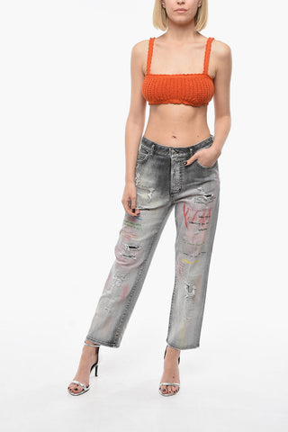 Crochet Cotton CARIBBEAN VIBES Crop Top