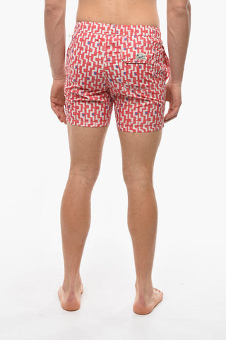 All-Over Labyrinth Printed Swim Shorts