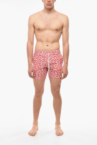 All-Over Labyrinth Printed Swim Shorts