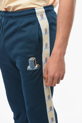 Joggers with Side Branded Bands and Logo Patch