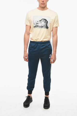 Joggers with Side Branded Bands and Logo Patch