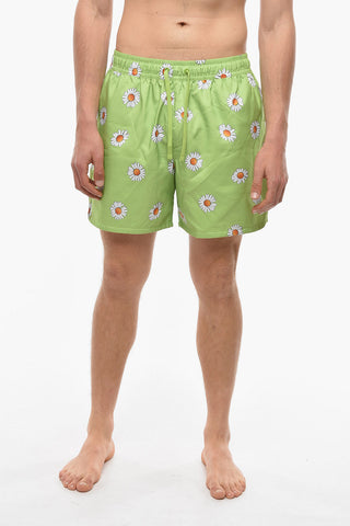 Daisies Printed 3 Pockets Shorts