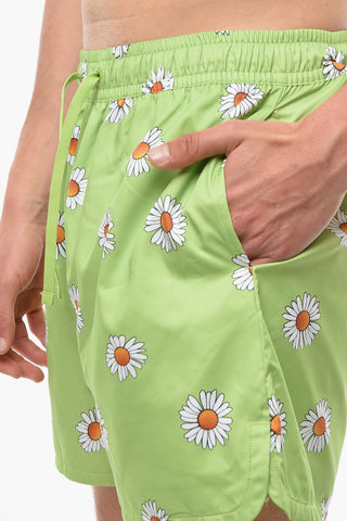 Daisies Printed 3 Pockets Shorts