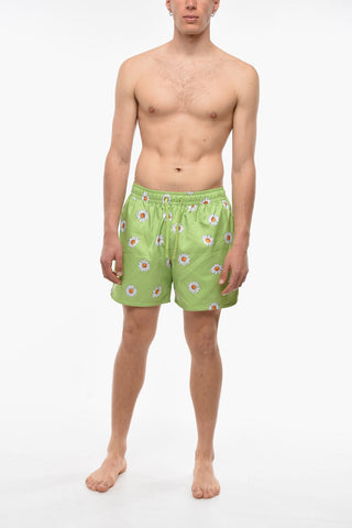 Daisies Printed 3 Pockets Shorts