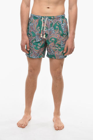 Paisley Motif Swim Shorts