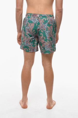 Paisley Motif Swim Shorts