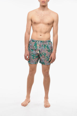 Paisley Motif Swim Shorts