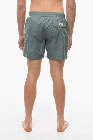 Solid Color Nylon Swim Shorts