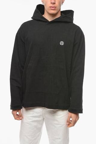 Long-sleeved Cotton T-Shirt with Hood