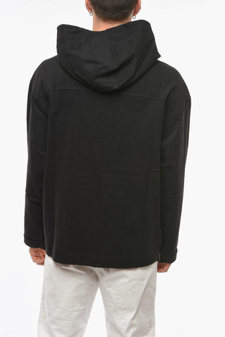 Long-sleeved Cotton T-Shirt with Hood