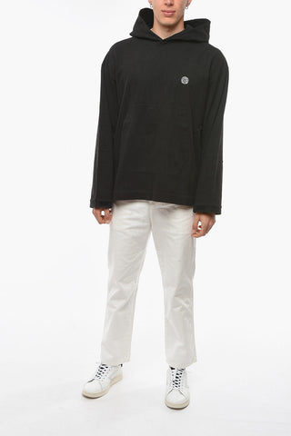 Long-sleeved Cotton T-Shirt with Hood