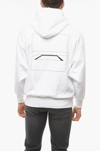 Oversized Hoodie Sweatshirt with Contrasting Print