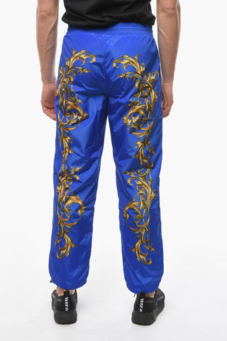 JEANS COUTURE Nylon Joggers with BAROCCO Print