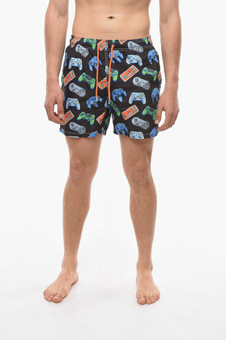 All- Over Joystick Play Printed GUSTAVIA Swim Shorts