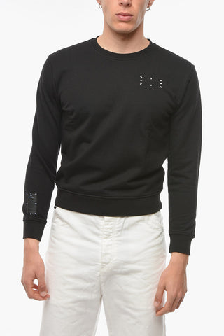 MCQ N.0 Brushed Cotton BLOCKCHAIN Crew Neck Sweatshirt