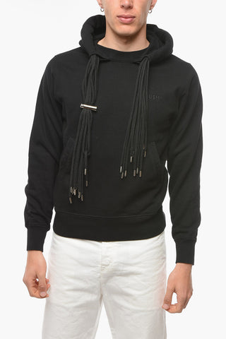Cotton Blend MULTICORD Hoodie with Multi Draswstring