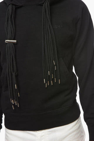 Cotton Blend MULTICORD Hoodie with Multi Draswstring