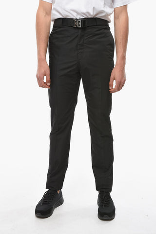 Nylon Straight-leg Joggers with Logoed Buckle Fastening