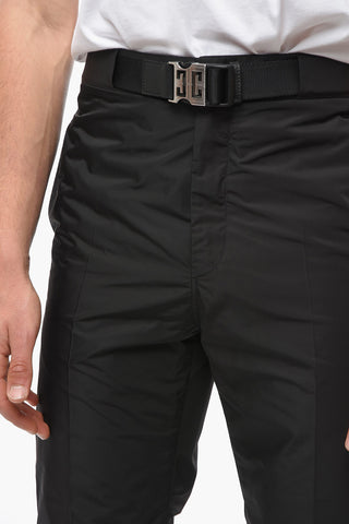 Nylon Straight-leg Joggers with Logoed Buckle Fastening