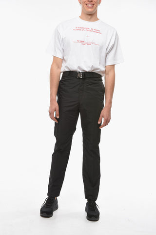 Nylon Straight-leg Joggers with Logoed Buckle Fastening