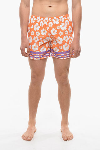 Floral Motif 2 Pockets Swim Shorts
