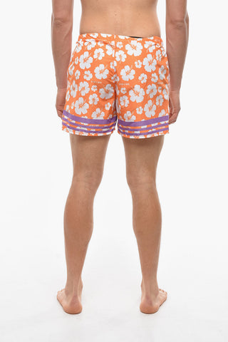 Floral Motif 2 Pockets Swim Shorts