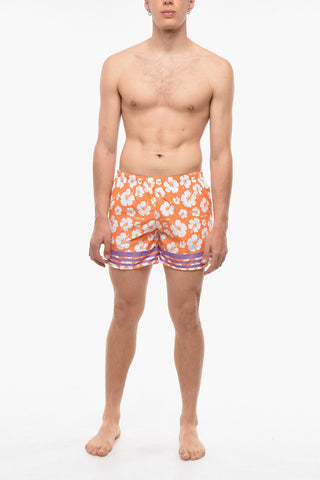 Floral Motif 2 Pockets Swim Shorts