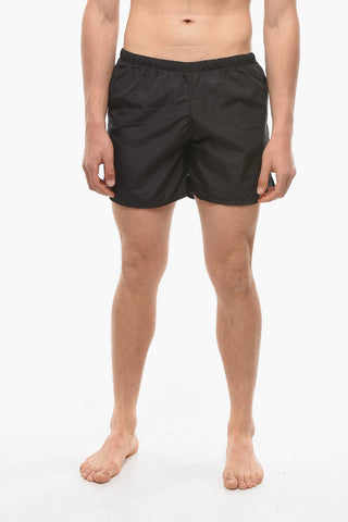 Drawstring Waist 2 Pockets Swim Shorts