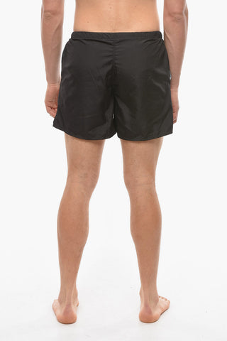 Drawstring Waist 2 Pockets Swim Shorts