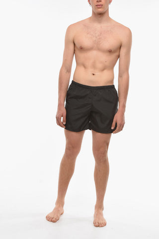 Drawstring Waist 2 Pockets Swim Shorts