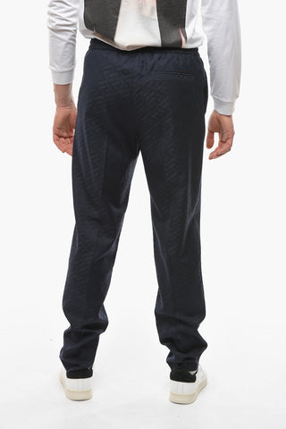 Monogram Jacquard Pants with Elastic Wasitband